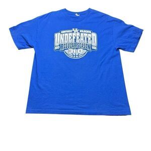 Kentucky Wildcats Basketball 2015 Undefeated T Shirt Men’s XL Double Side NCAA